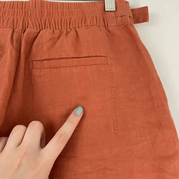 Athleta Voyager Linen Utility Shorts in Sunbaked Clay Size 2 - Picture 5 of 6
